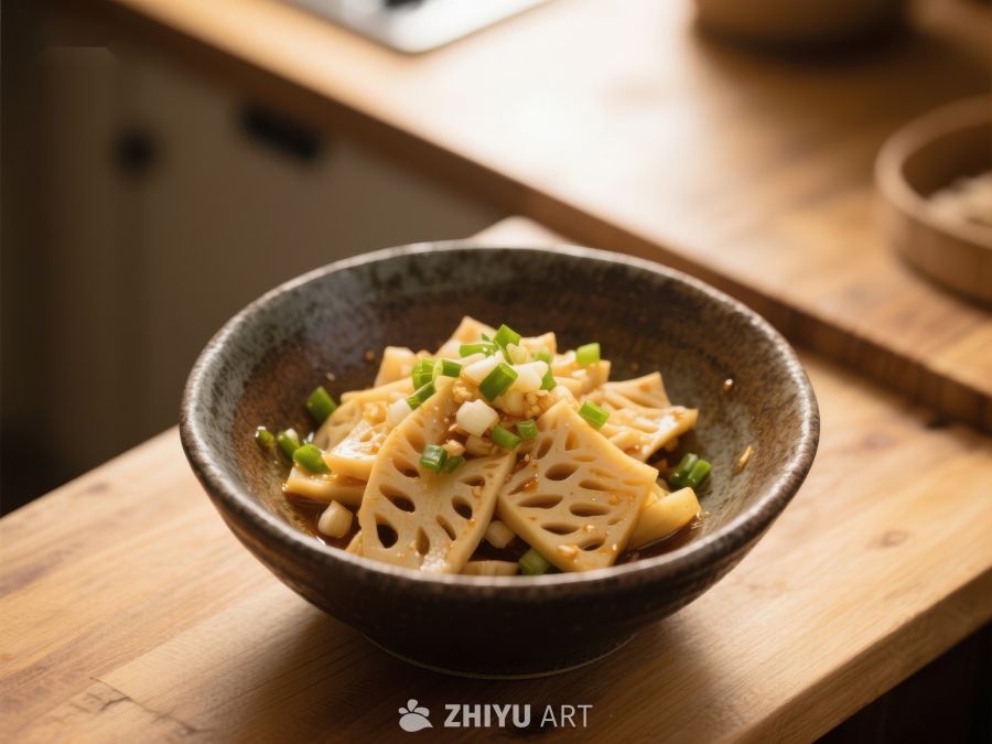 莲藕炒花生，清新美味的家常小菜 787