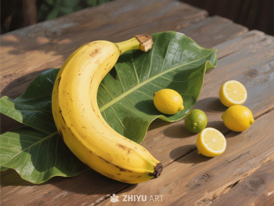 香蕉与柠檬静物图 490