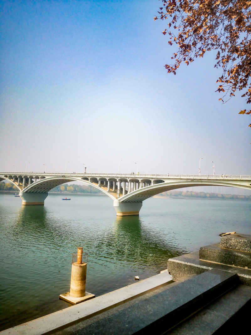 湖南长沙湘江橘子洲大桥摄影图