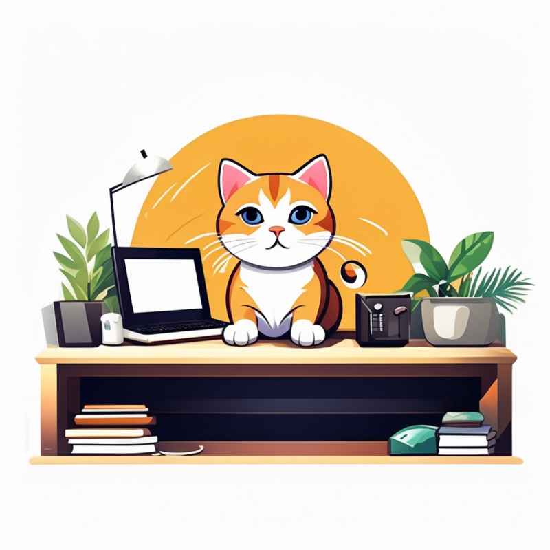 办公室勤劳的猫咪 17