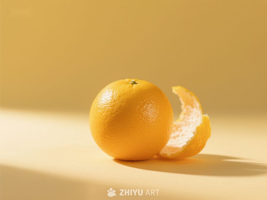 橙子与剥落的果皮 42