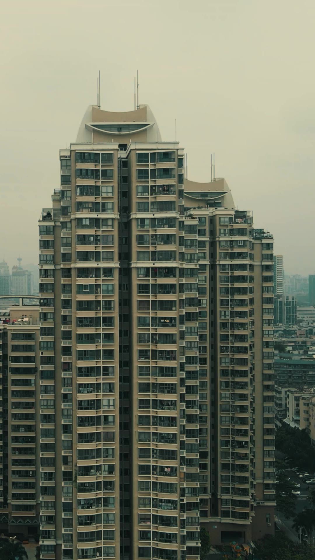  福建福州城市风光竖屏航拍