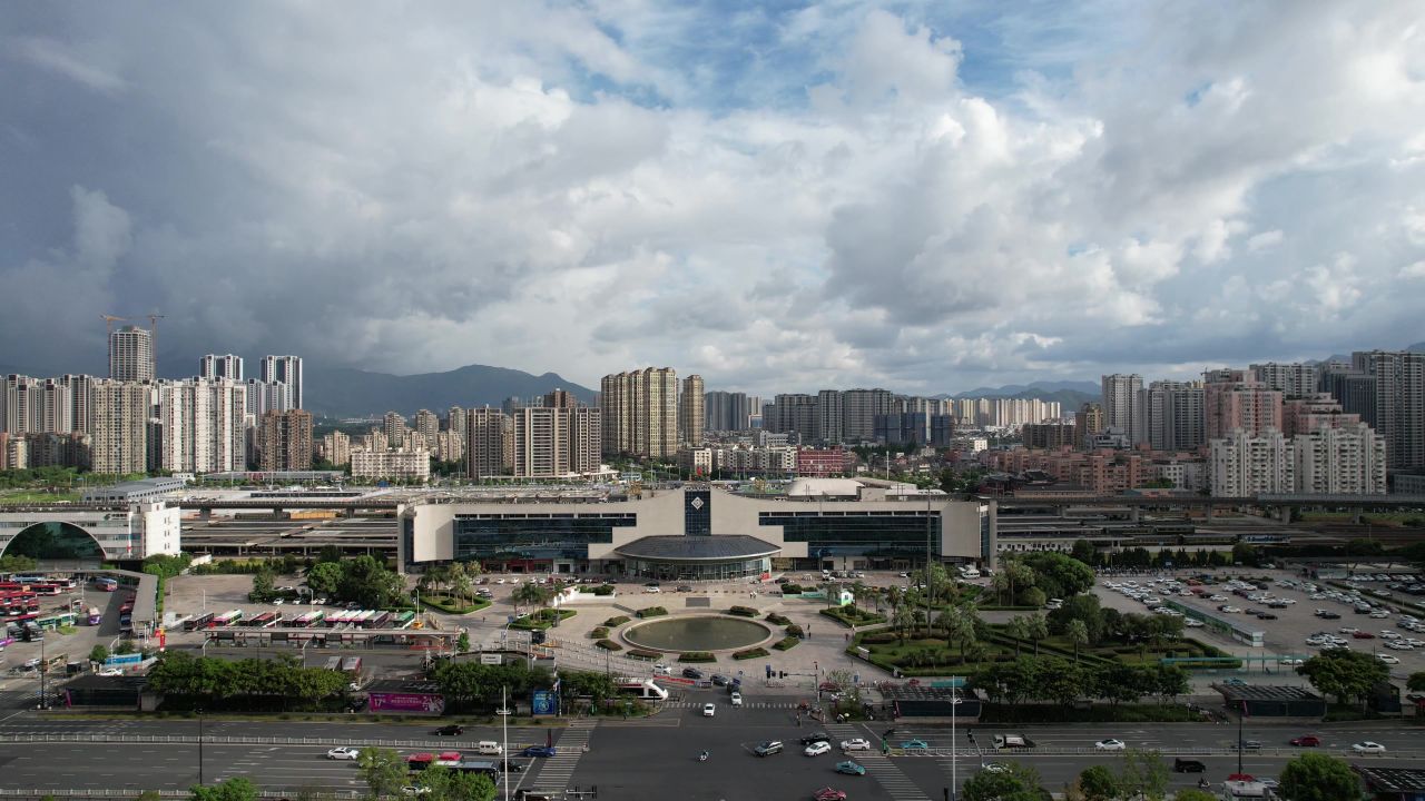 浙江温州城市风光航拍