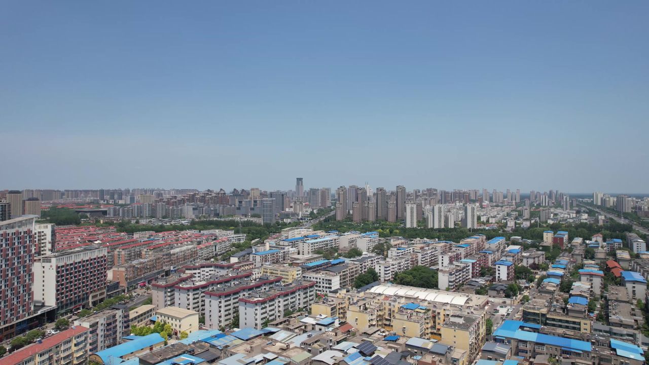 航拍河南许昌建设许昌发展