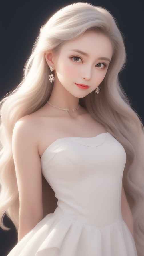 酷酷的白色衣服人像