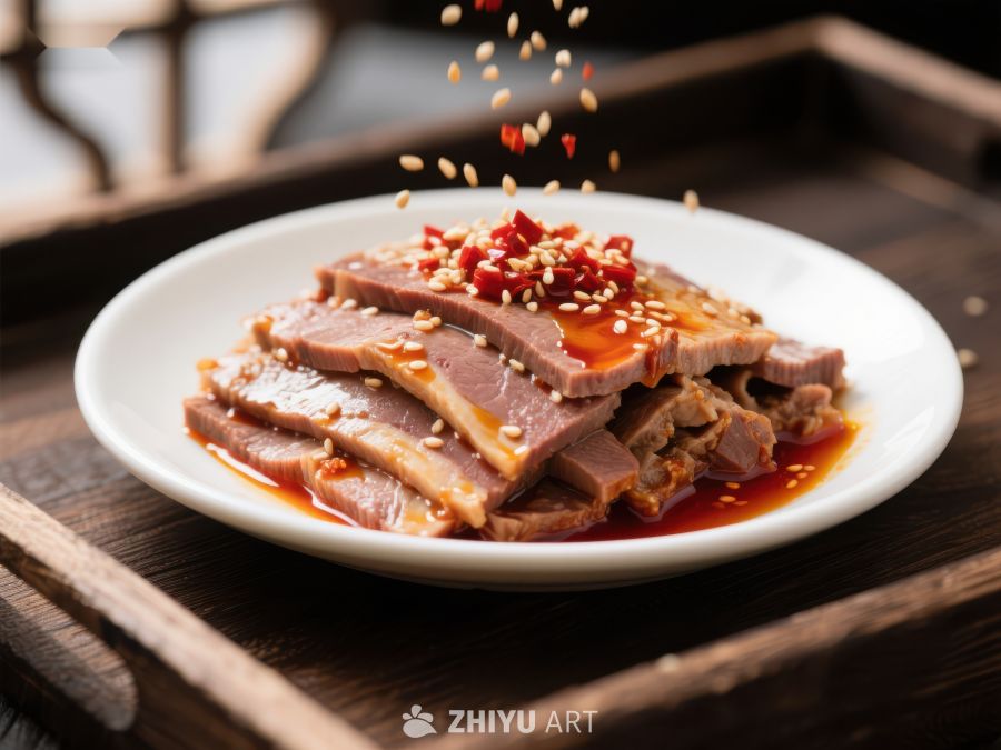 香辣牛肉片配芝麻辣椒油 1618