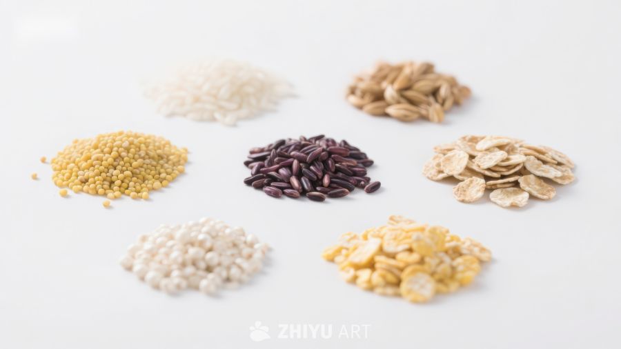 多种谷物的展示