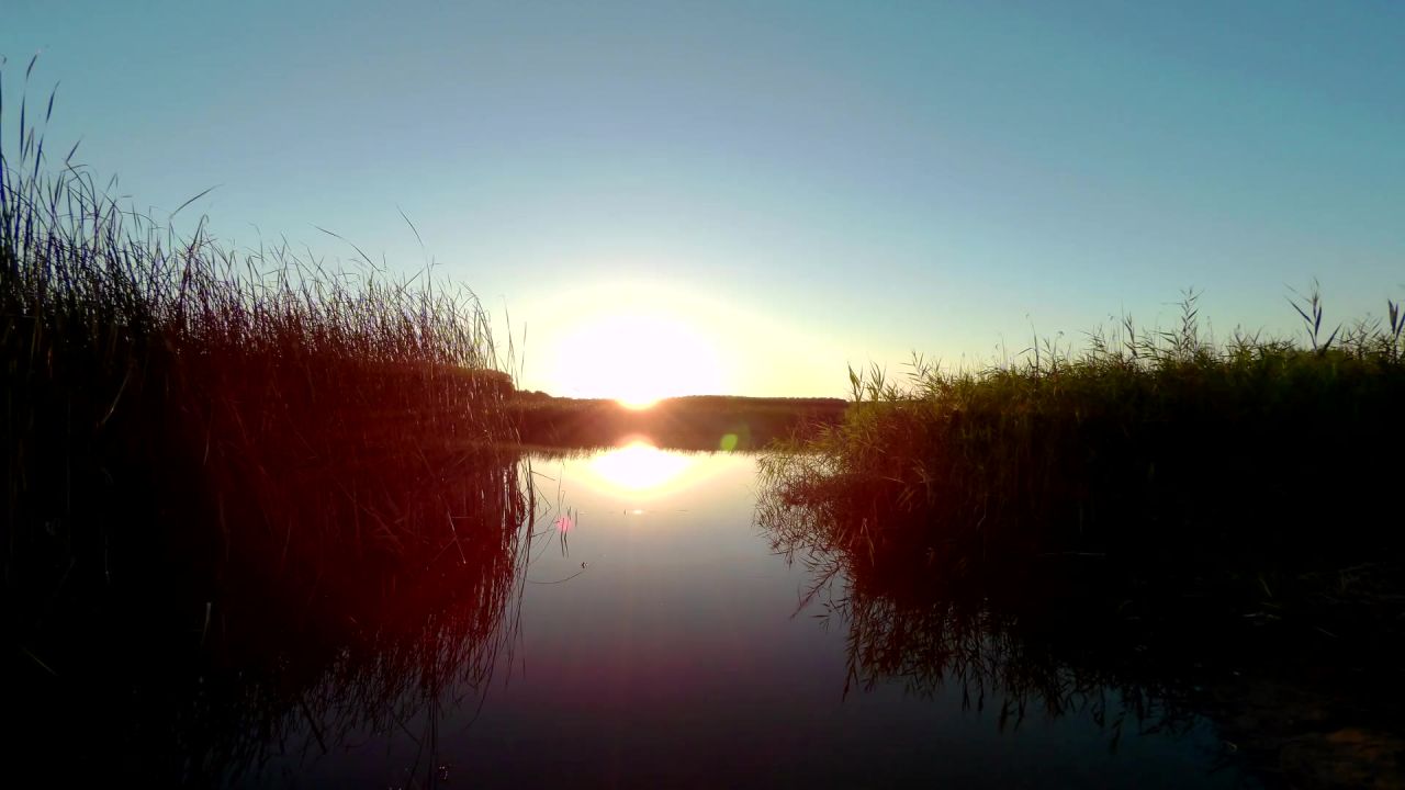 日落湖岸湖水岸