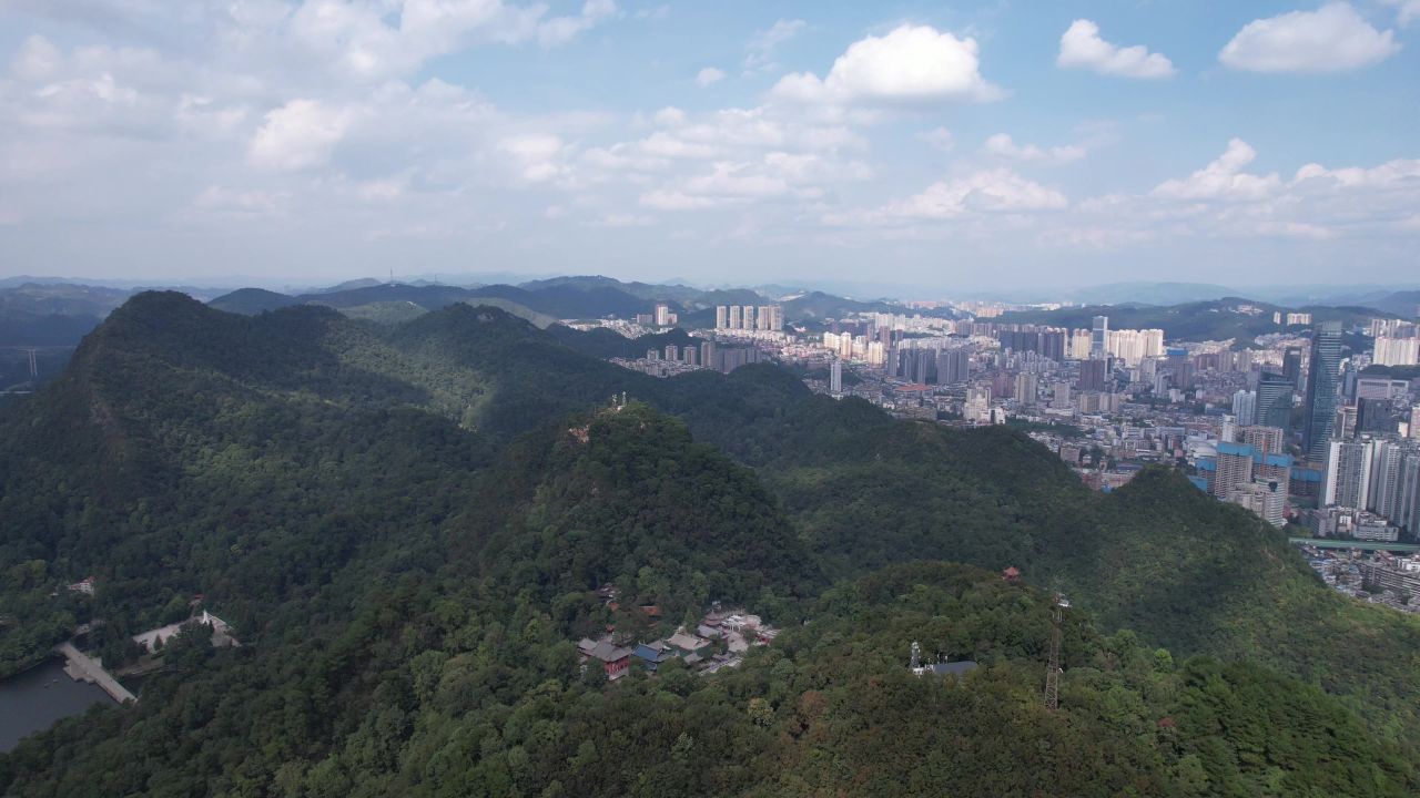 贵州贵阳城市风光航拍