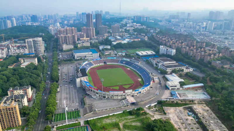 湖北宜昌城市风光航拍摄影图