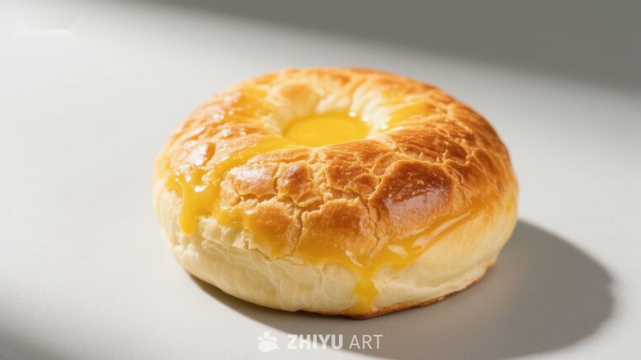 金黄奶油面包特写