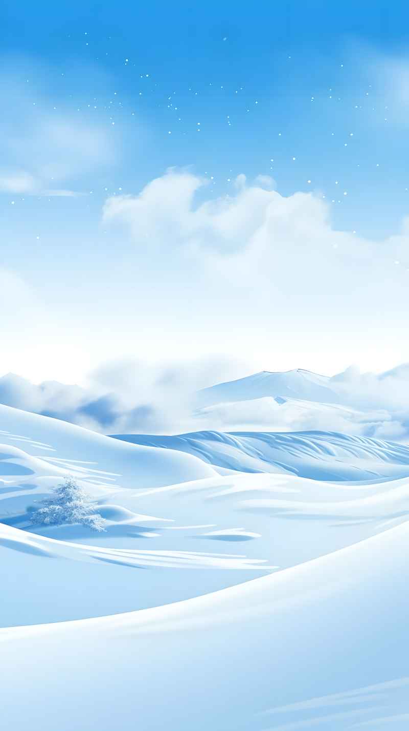 冬季冬天雪景唯美背景 38