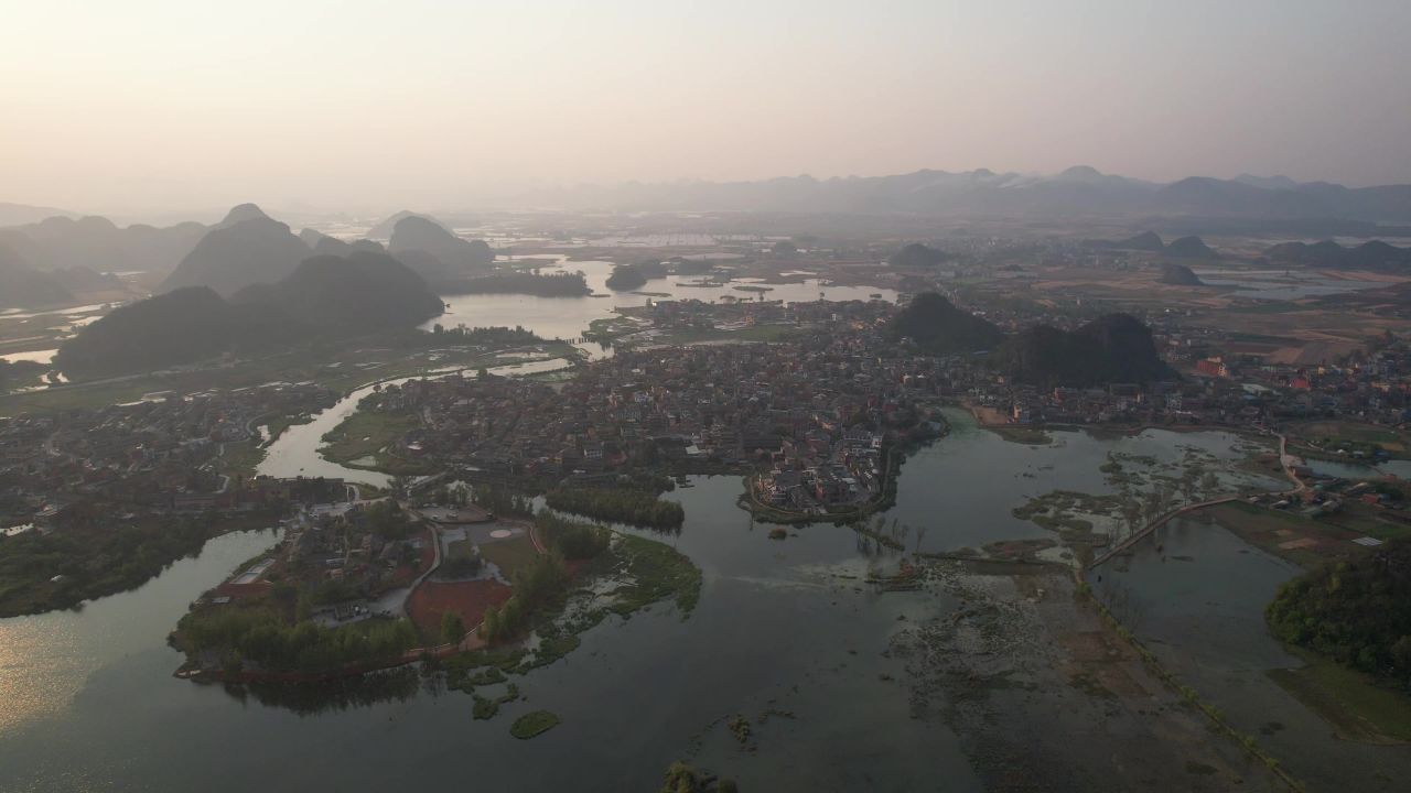  云南普者黑5A景区航拍 