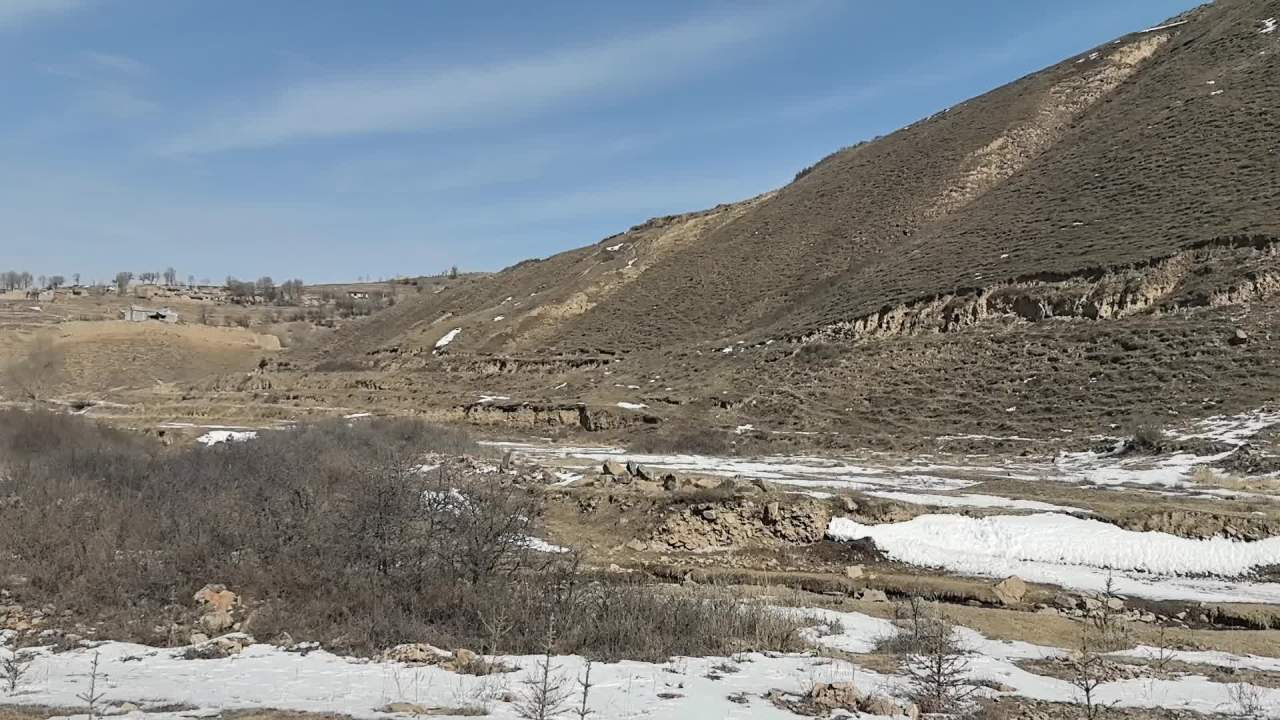 大西北冬季，黄土高坡，山川河流 12