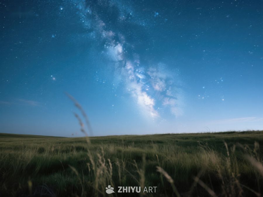 星空下的草原夜景 154