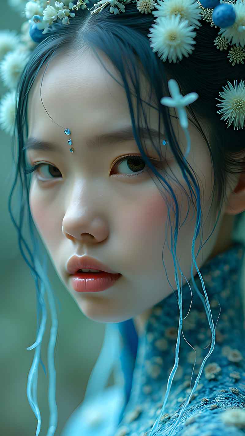 森林系列五颜六色古风艺术美女 54