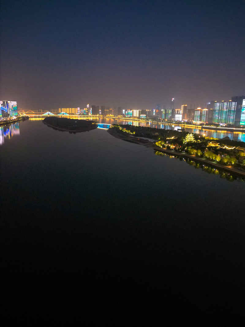 湖南长沙城市建筑高楼交通航拍摄影图