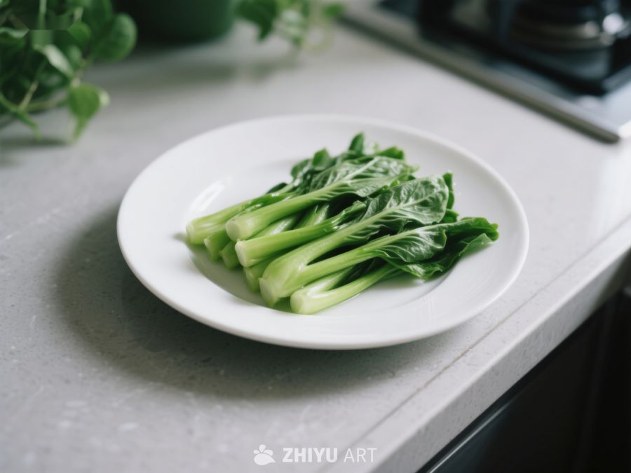 盘中的新鲜青菜 269