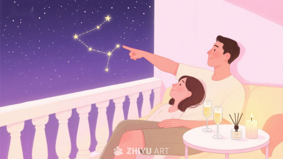 夜空下情侣共赏星座 580