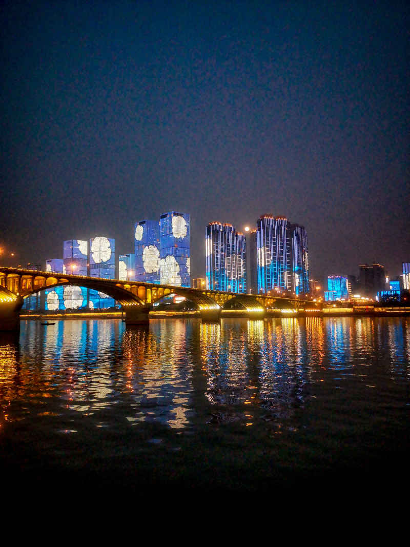 湖南长沙城市夜景灯光摄影图