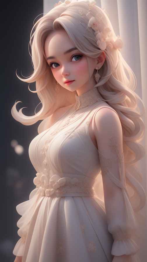 粉色女孩治愈系