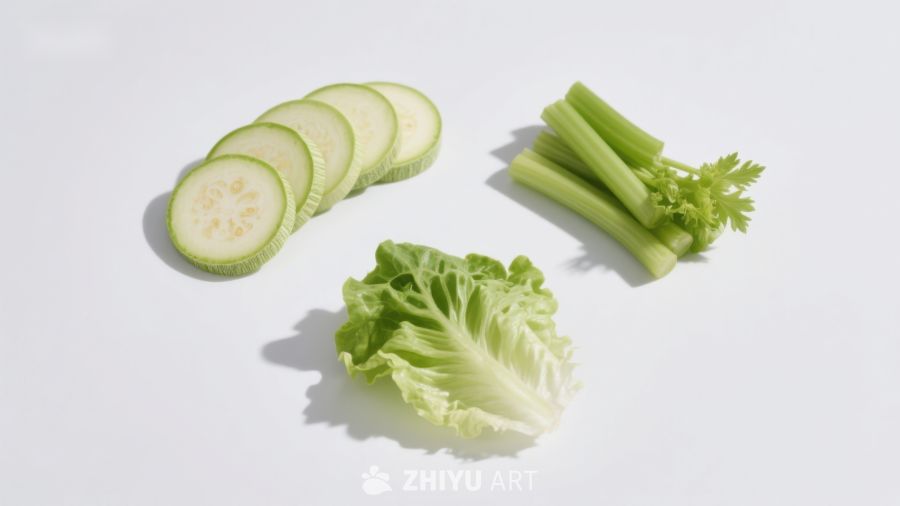 切片西葫芦生菜芹菜