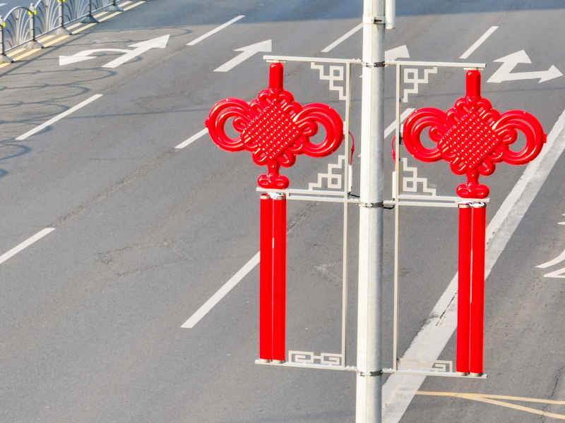航拍昆山城镇道路风光新春氛围 64