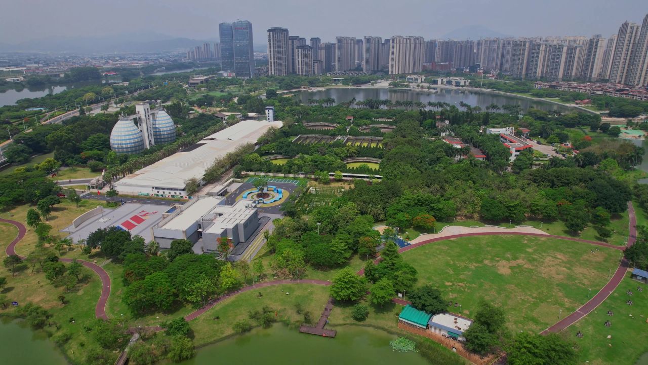 航拍漳州碧湖生态公园
