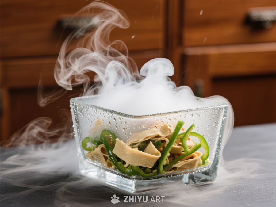 热气腾腾的蔬菜面碗 1306