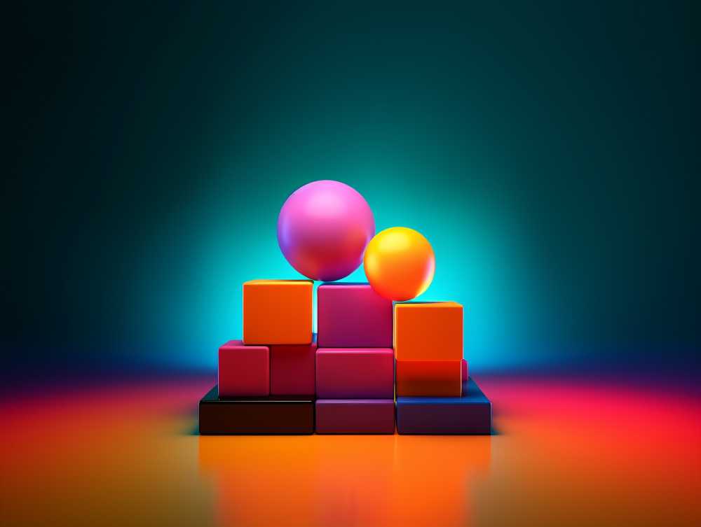 几何3D立体背景图形