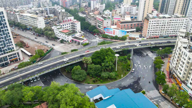 福建漳州城市风光航拍图 