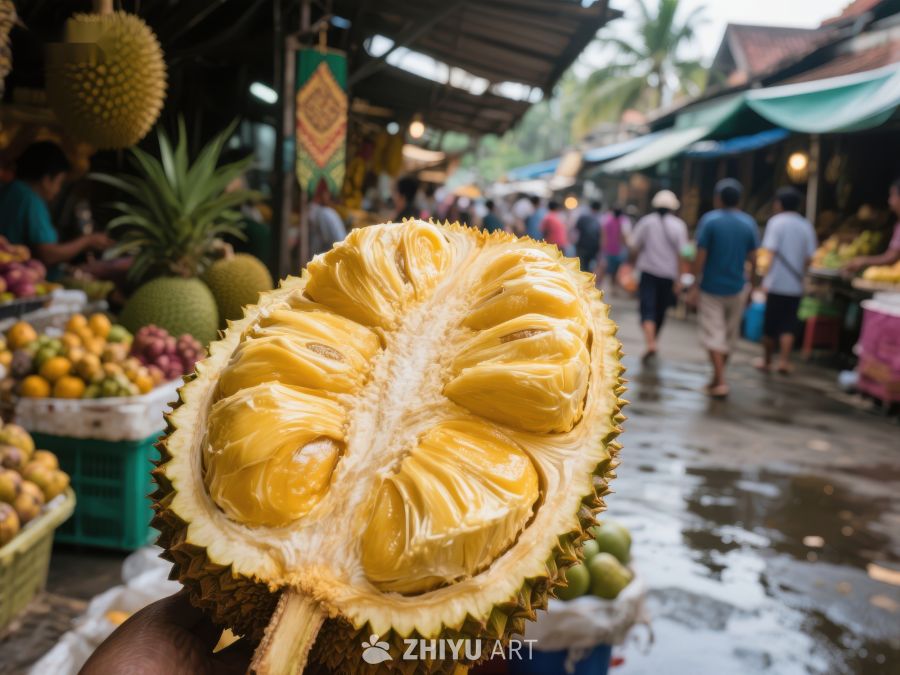 市场中的新鲜菠萝蜜 533