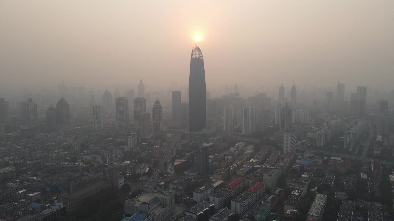 山东济南城市风光航拍 