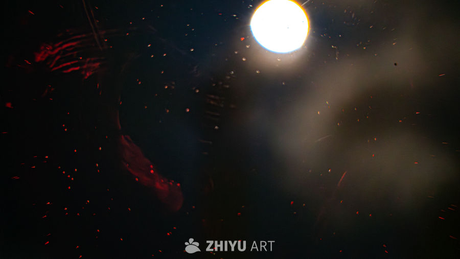 火花飞舞的工业之夜