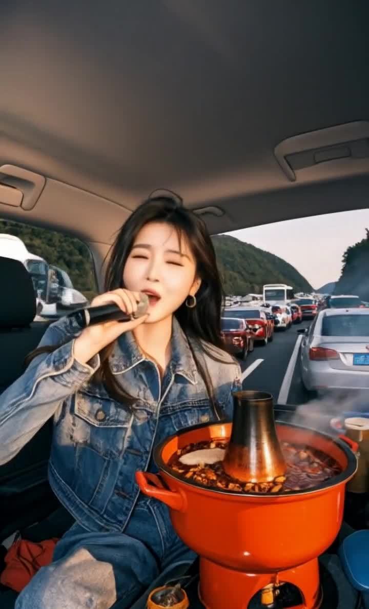 堵车吃火锅K歌的快乐女孩