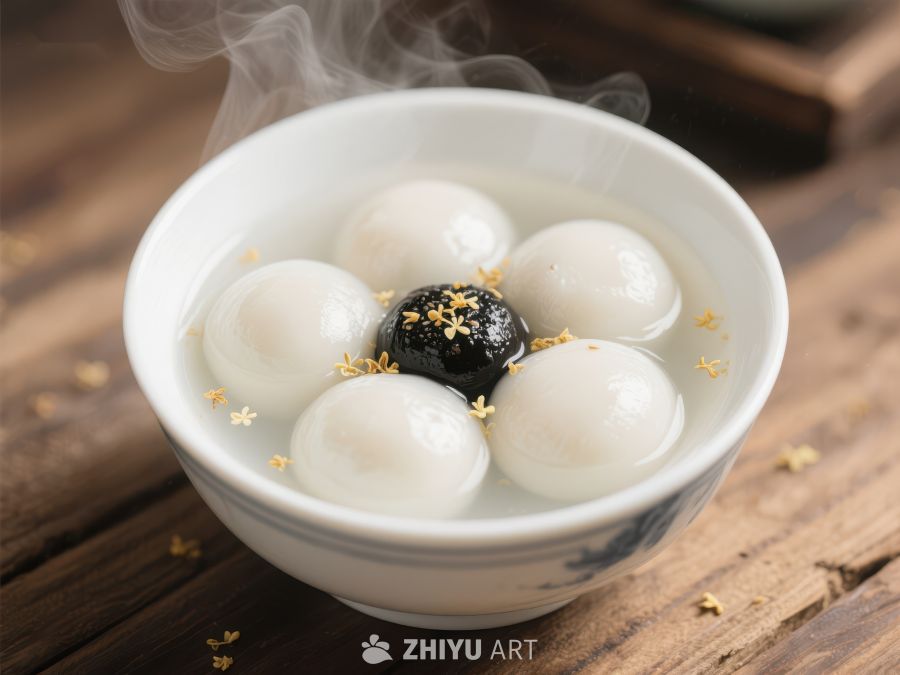 热腾汤圆，甜蜜黑芝麻馅 957
