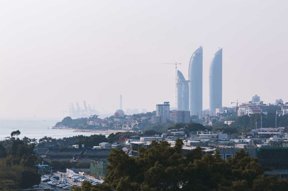 滨海旅游城市建筑海岸线