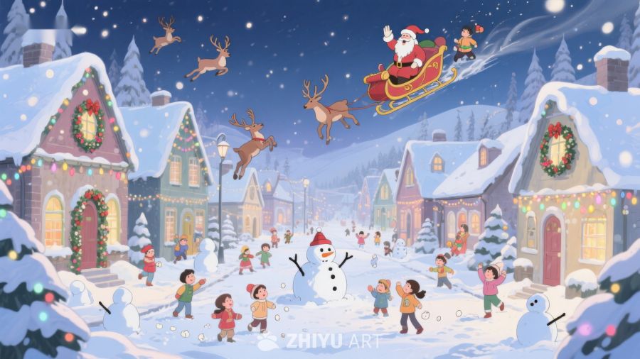 圣诞夜雪村欢庆 229