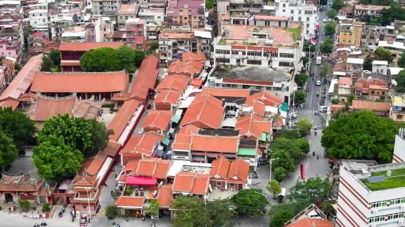 福建泉州城市风光航拍图 