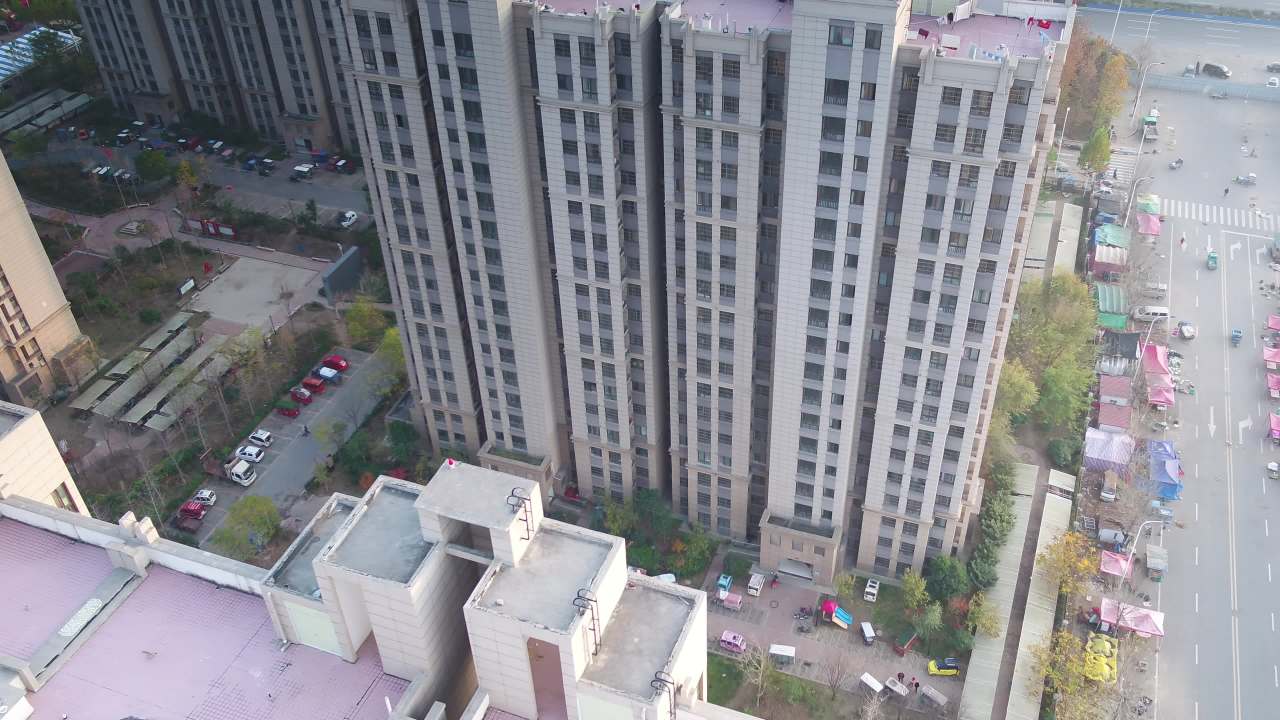 城市高层建筑俯瞰