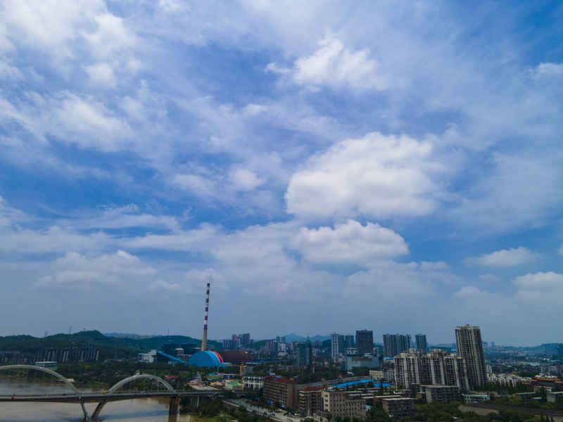 湖南株洲城市风光航拍