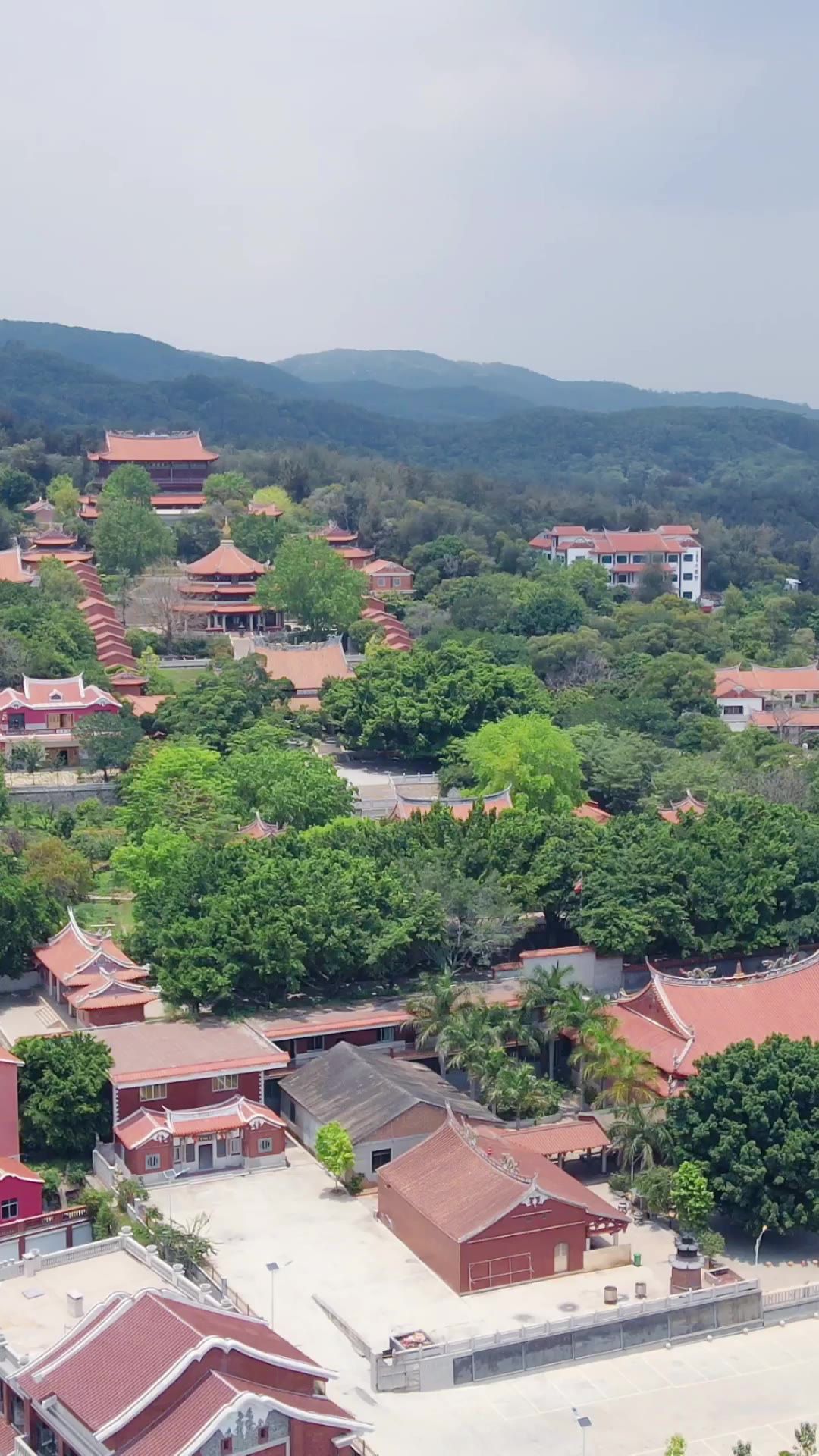 旅游景区福建莆田妈祖庙竖屏航拍
