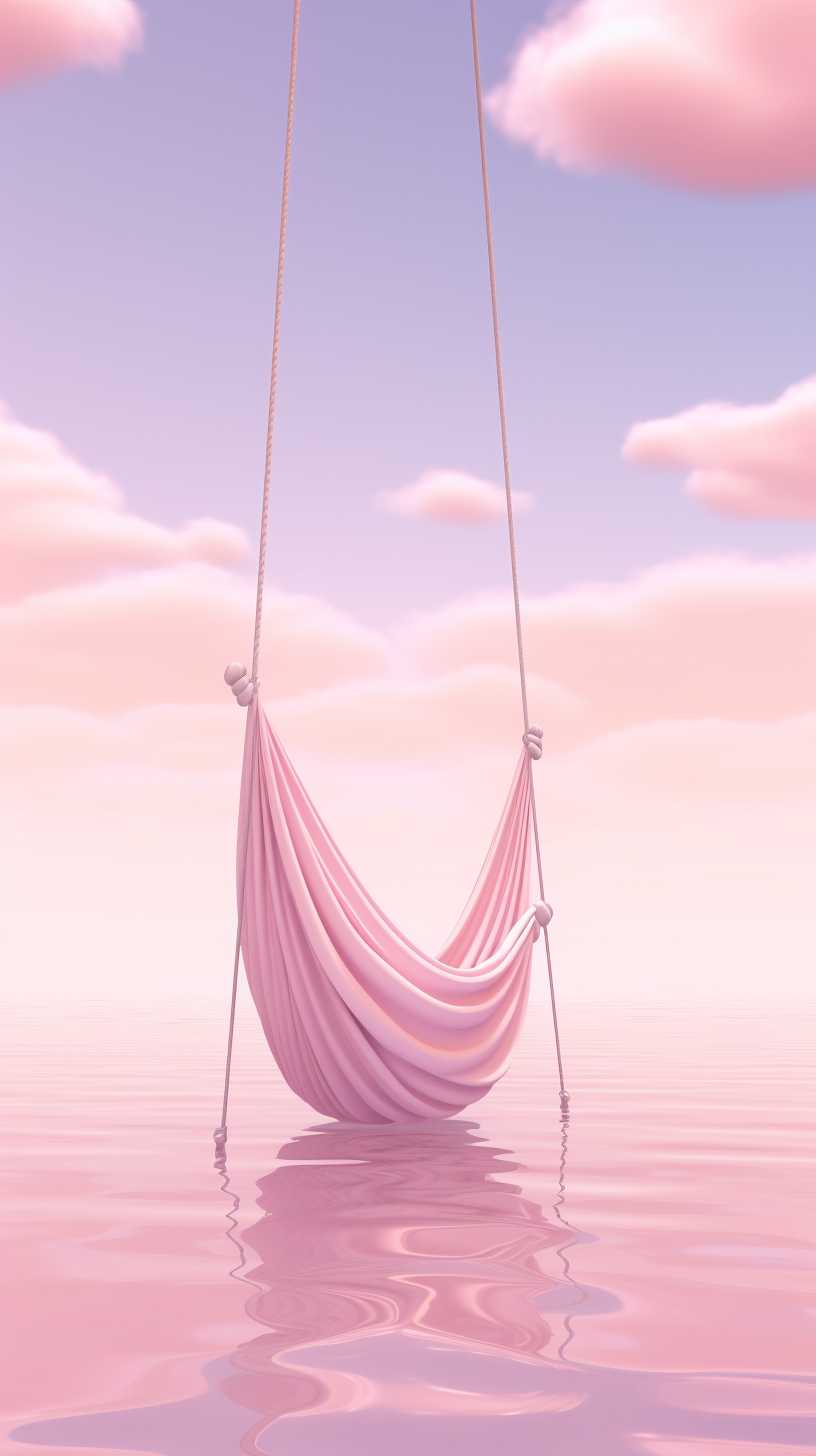 粉色吊床海景