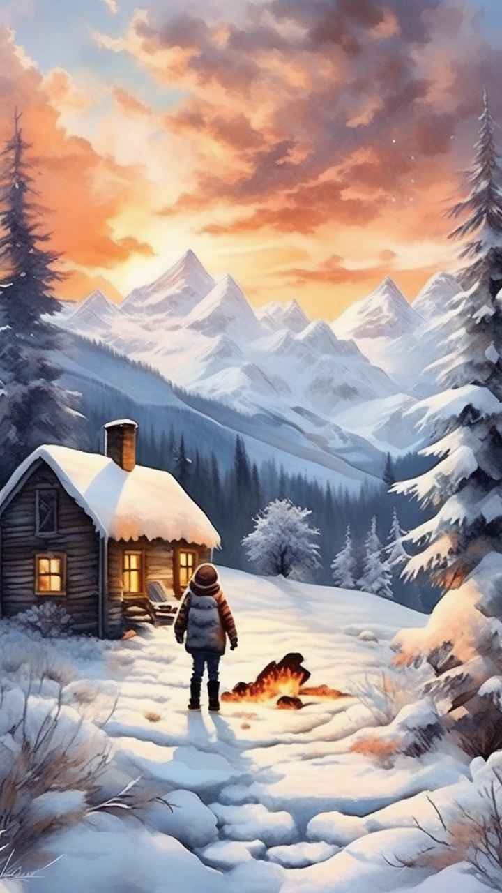 插画冬季背景图 69