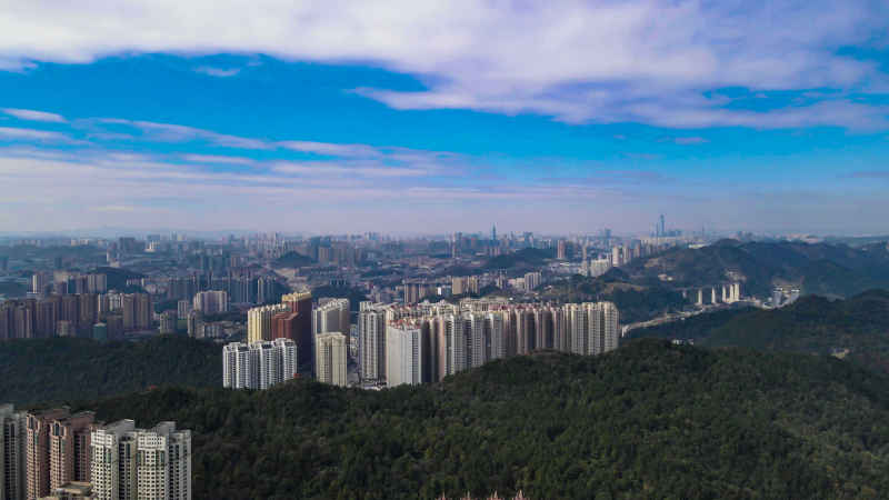 贵州贵阳城市建设航拍摄影图