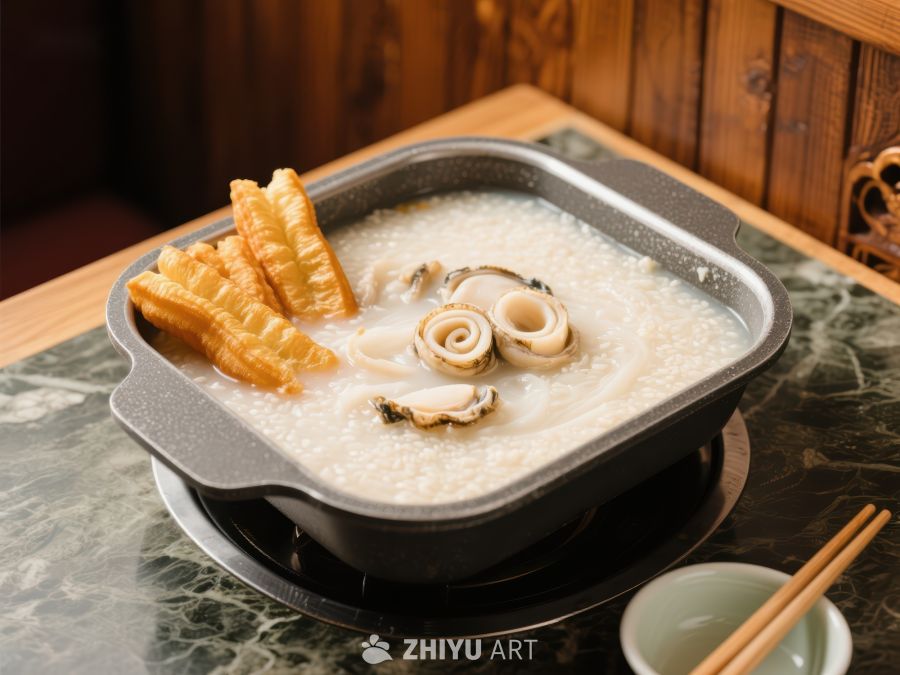 海鲜粥配油条，热气腾腾的美味 138