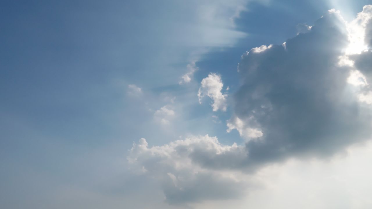 蓝天白云烈日当空延时摄影 12
