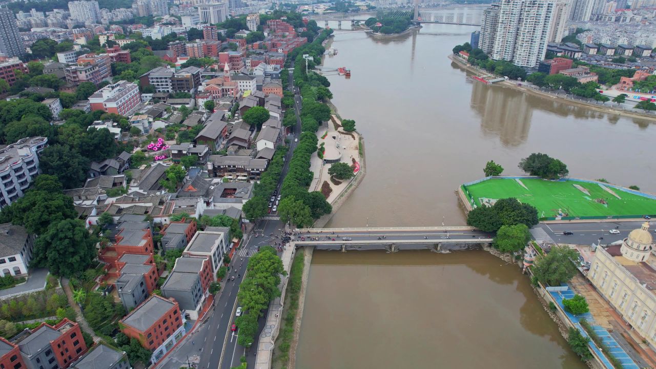 航拍福州解放大桥建筑景观 8