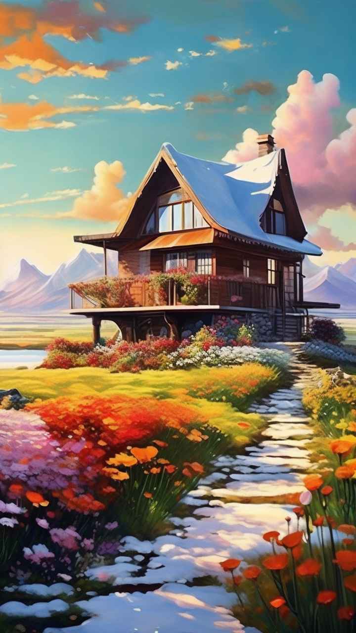 充满活力的绿洲在它的后院各种花 10