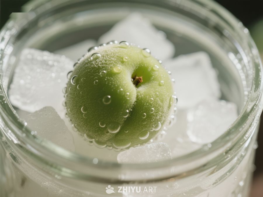 青苹果冰镇饮料特写 435